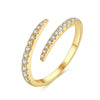 Wholesale Jewelry S925 Sterling Silver Geometric Open Ring Electroplated Unisex