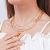 Wholesale Jewelry S925 Sterling Silver Geometric Personality Necklace With Electroplating