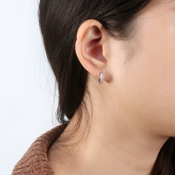 Wholesale Jewelry S925 Sterling Silver Geometric Round Hollow Earrings With Electroplating