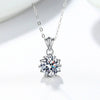 Wholesale Jewelry S925 Sterling Silver Geometric Sixpointed Star Pendant Clavicle Chain With Electroplating For Ladies