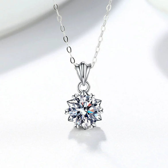 Wholesale Jewelry S925 Sterling Silver Geometric Sixpointed Star Pendant Clavicle Chain With Electroplating For Ladies