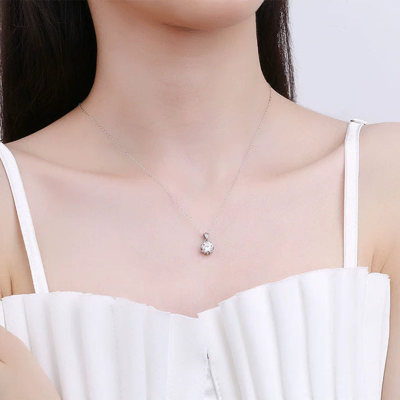 Wholesale Jewelry S925 Sterling Silver Geometric Sixpointed Star Pendant Clavicle Chain With Electroplating For Ladies