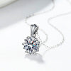 Wholesale Jewelry S925 Sterling Silver Geometric Sixpointed Star Pendant Clavicle Chain With Electroplating For Ladies