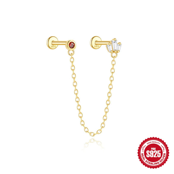 Wholesale Jewelry S925 Sterling Silver Geometric Tassel Ear Jewelry With Environmentally Friendly Electroplating Unisex