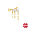 Wholesale Jewelry S925 Sterling Silver Geometric Tassel Ear Jewelry With Environmentally Friendly Electroplating Unisex