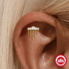 Wholesale Jewelry S925 Sterling Silver Geometric Tassel Ear Jewelry With Environmentally Friendly Electroplating Unisex
