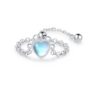 Wholesale Jewelry S925 Sterling Silver Heart Shaped Sweet Style Ring Bracelet With Seiko Design