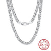 Wholesale Jewelry S925 Sterling Silver Hiphop Cuban Chain Geometric Electroplated Necklace For Men And Women