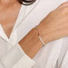 Wholesale Jewelry S925 Sterling Silver Natural Millet Bead Bracelet Electroplated For Women