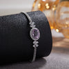 Wholesale Jewelry S925 Sterling Silver Natural Topaz Yellow Amethyst Color Leaf Pattern Set With Gems Bracelet