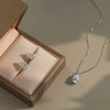 Wholesale Jewelry S925 Sterling Silver Necklace Light Luxury Geometric Zircon Electroplated Dropshaped Pendant Necklace For Women