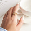 Wholesale Jewelry S925 Sterling Silver Opening Ring With Star Moon Charm Electroplated Cute Design
