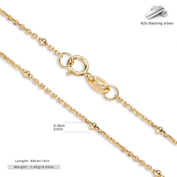 Wholesale Jewelry S925 Sterling Silver Simple Ushape Clavicle Chain Electroplated