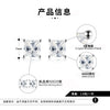 Wholesale Jewelry S925 Sterling Silver Square Zircon Electroplated Geometric Earrings