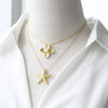 Wholesale Jewelry Sea Wind Pearl Conch Sea Star Copper 18K Gold Plated Necklace For Women