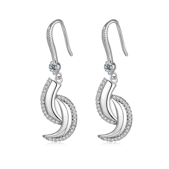 Wholesale Jewelry Set Copper Ochain Earrings And Necklace With Artificial Zircon Pendants And Geometric Pattern Simple Style Unisex And Women's