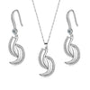 Wholesale Jewelry Set Copper Ochain Earrings And Necklace With Artificial Zircon Pendants And Geometric Pattern Simple Style Unisex And Women's