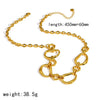 Wholesale Jewelry Set Electroplated Geometric Stainless Steel Earrings And Necklace For Women