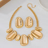 Wholesale Jewelry Set Exaggerated Water Drop Pendant Necklace Electroplated Alloy Geometric Pattern For Women