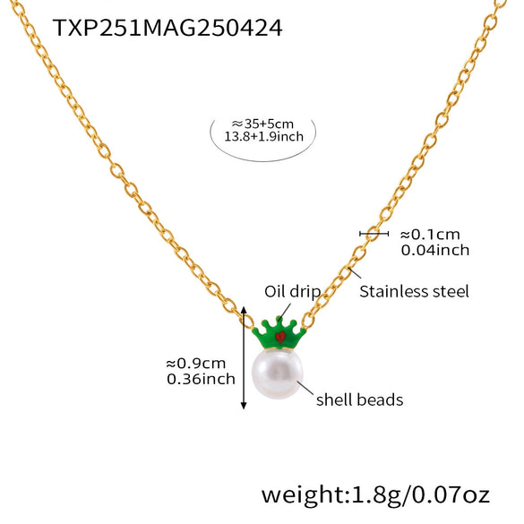 Wholesale Jewelry Set For Women And Kids Fashionable Ferris Wheel Design Stainless Steel And Titanium Steel Electroplated Crown Pendant Necklace Ring Earrings Bracelet