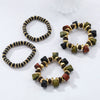 Wholesale Jewelry Set Frosted Resin Mixed Gemstone Setting Heart Water Drop Bell Shaped Electroplated Handwoven