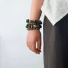 Wholesale Jewelry Set Frosted Resin Mixed Gemstone Setting Heart Water Drop Bell Shaped Electroplated Handwoven