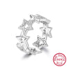 Wholesale Jewelry Set 925 Silver Light Luxury Style With Star Pattern And Zircon Inlay For Women