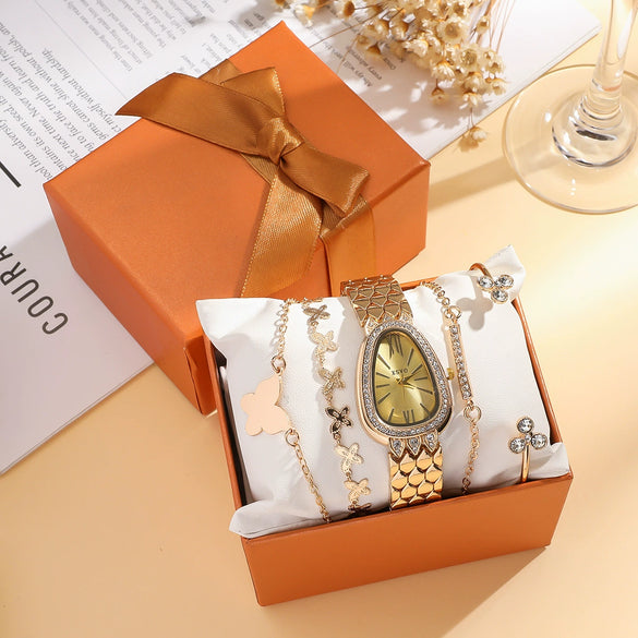 Wholesale Jewelry Set Snakeshaped Aluminum Alloy And Alloy Band With Plexiglass Mirror For Female
