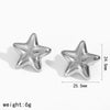 Wholesale Jewelry Set Stainless Steel Electroplated Fivepointed Star Earrings And Ring For Women