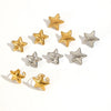 Wholesale Jewelry Set Stainless Steel Electroplated Fivepointed Star Earrings And Ring For Women