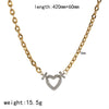 Wholesale Jewelry Set Stainless Steel Geometric Multi Ring Pig Nose Buckle Chain Necklace Bracelet For Women With Pvd Furnace Vacuum Real Gold Plating