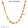 Wholesale Jewelry Set Stainless Steel Geometric Multi Ring Pig Nose Buckle Chain Necklace Bracelet For Women With Pvd Furnace Vacuum Real Gold Plating