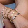Wholesale Jewelry Set Stainless Steel Geometric Multi Ring Pig Nose Buckle Chain Necklace Bracelet For Women With Pvd Furnace Vacuum Real Gold Plating