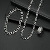 Wholesale Jewelry Set Titanium Steel Geometric Cuban Chain Pattern Polished
