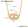 Wholesale Jewelry Set With Devil's Eye Microinlaid Zircon In Titanium Steel Electroplated Creative Design For Women