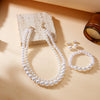 Wholesale Jewelry Set Women's Casual Geometric Fake Pearl Handmade Necklace And Bracelet