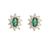Wholesale Jewelry Set Zircon Copper Microinlaid Plant Flowershaped Electroplated For Women