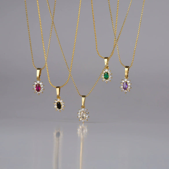 Wholesale Jewelry Set Zircon Copper Microinlaid Plant Flowershaped Electroplated For Women