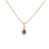 Wholesale Jewelry Set Zircon Copper Microinlaid Plant Flowershaped Electroplated For Women