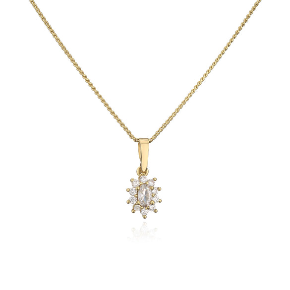 Wholesale Jewelry Set Zircon Copper Microinlaid Plant Flowershaped Electroplated For Women