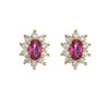 Wholesale Jewelry Set Zircon Copper Microinlaid Plant Flowershaped Electroplated For Women