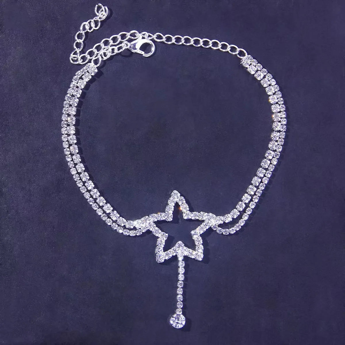 Wholesale Jewelry Sexy Star Alloy Rhinestones Anklet