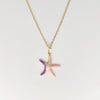 Wholesale Jewelry Shell Enamel Oil Drop Geometric Brass Handmade Pendant Necklace For Women