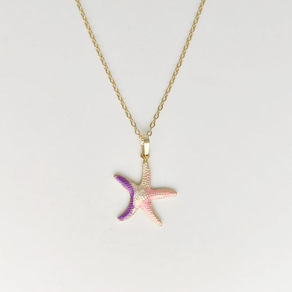 Wholesale Jewelry Shell Enamel Oil Drop Geometric Brass Handmade Pendant Necklace For Women