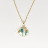 Wholesale Jewelry Shell Enamel Oil Drop Geometric Brass Handmade Pendant Necklace For Women