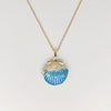 Wholesale Jewelry Shell Enamel Oil Drop Geometric Brass Handmade Pendant Necklace For Women