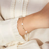 Wholesale Jewelry Shell Pearl Four Leaf Clover Round Bead Chain Bracelet S925 Sterling Silver Electroplated Geometric Style For Women