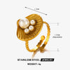 Wholesale Jewelry Shell Pearl Stainless Steel Marine Organisms Electroplating Women's Hip Hop Style