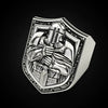 Wholesale Jewelry Shieldshaped Sword Knight Ring Alloy The Crown Geometric Style Unisex Retro