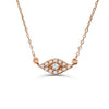 Wholesale Jewelry 925 Silver Devil's Eye Geometric Pendant O Chain Necklace